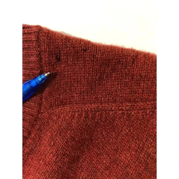 ALAN FLUSSER Men's Red 100% Cashmere Vest Men's Size Large - Picture 5 of 6